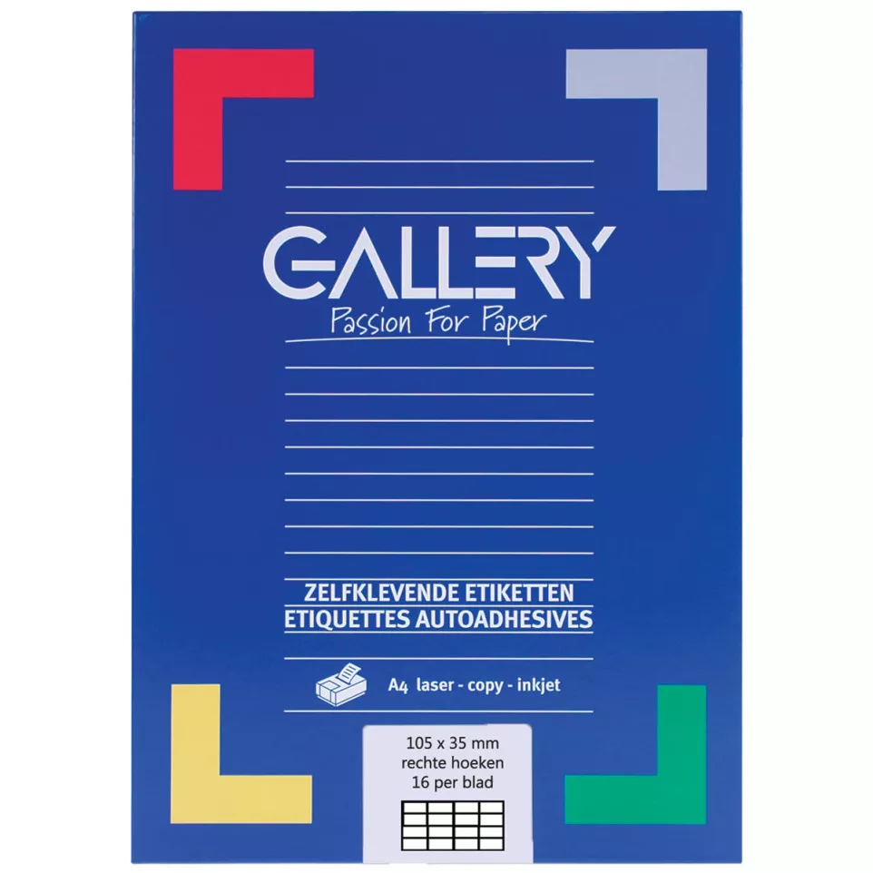 Gallery witte etiketten ft 105 x 35...