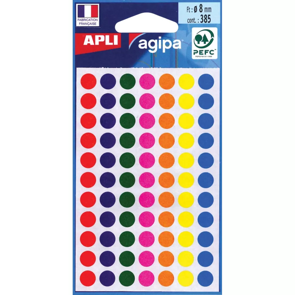 Agipa ronde etiketten in etui...