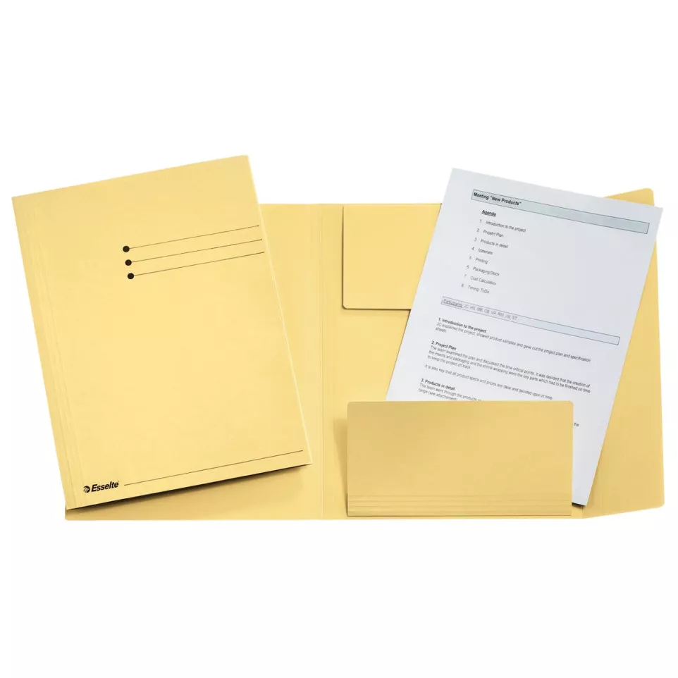 Esselte chemise de classement, jaune,...