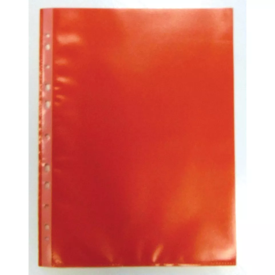Red Punched Pockets Pack of 50