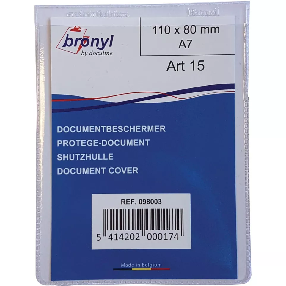 Bronyl U-mapje uit transparante PVC...