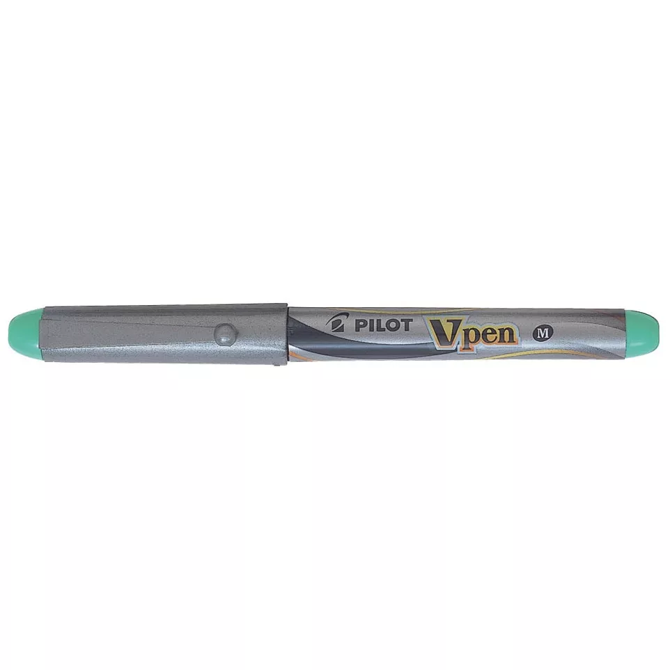 Pilot stylo plume V-Pen Silver, vert