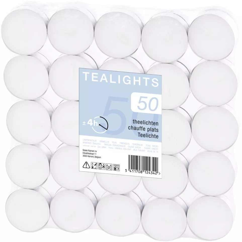 Theelichtjes, pak van 50 stuks