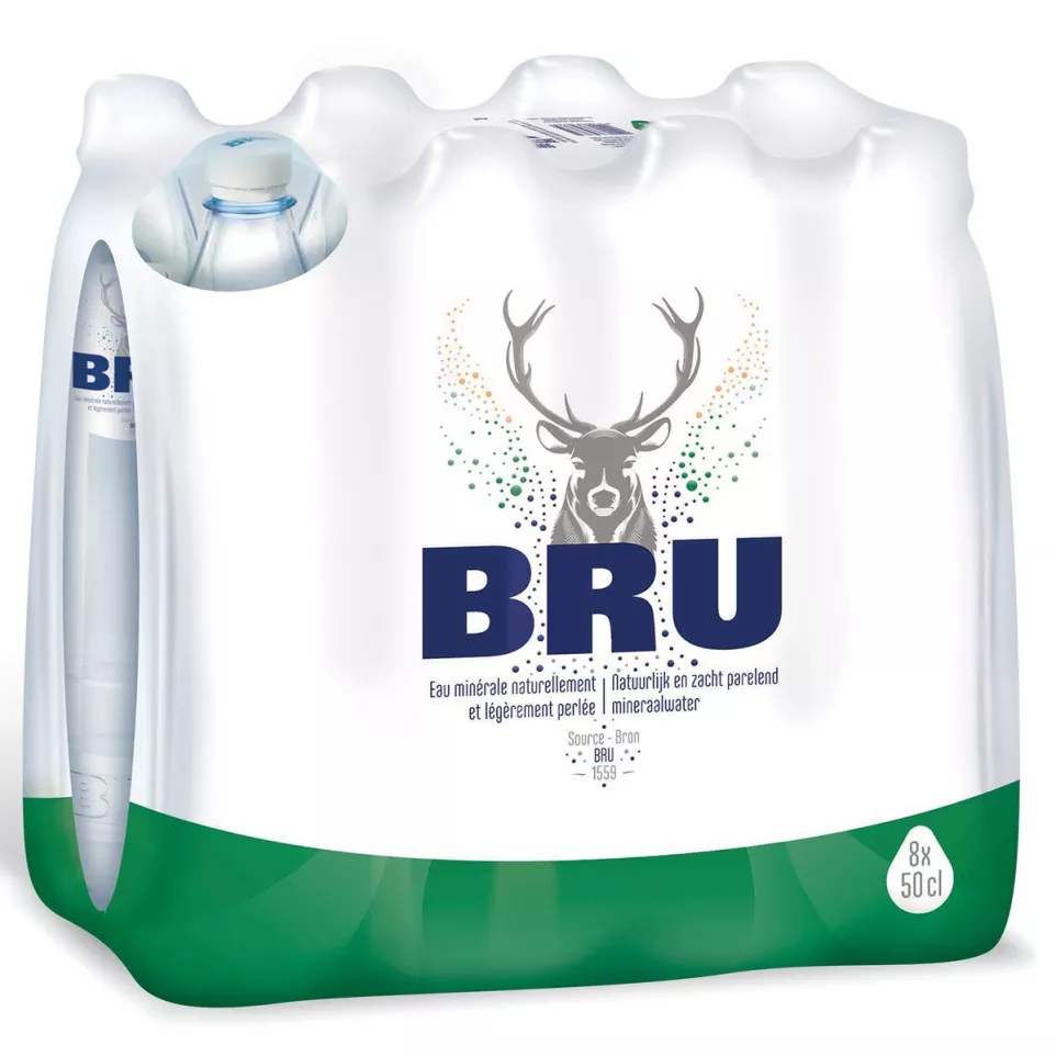 Bru lichtsprankelend water, fles van...