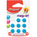 Maped magneten, 10 mm, geassorteerde kleuren, blister van 8 stuks