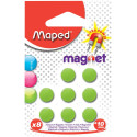 Maped aimants, 10 mm, couleurs assorties, blister de 8 pièces