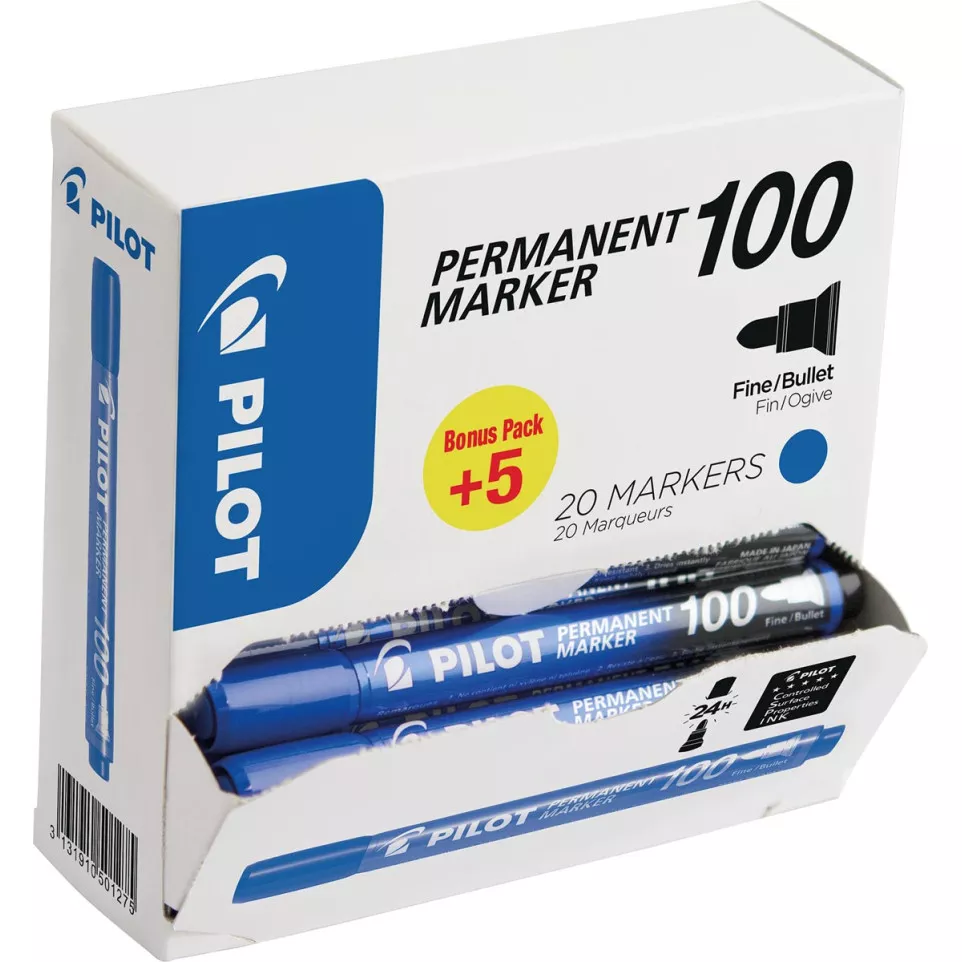 Pilot 100 Permanent Marker Bullet Tip...