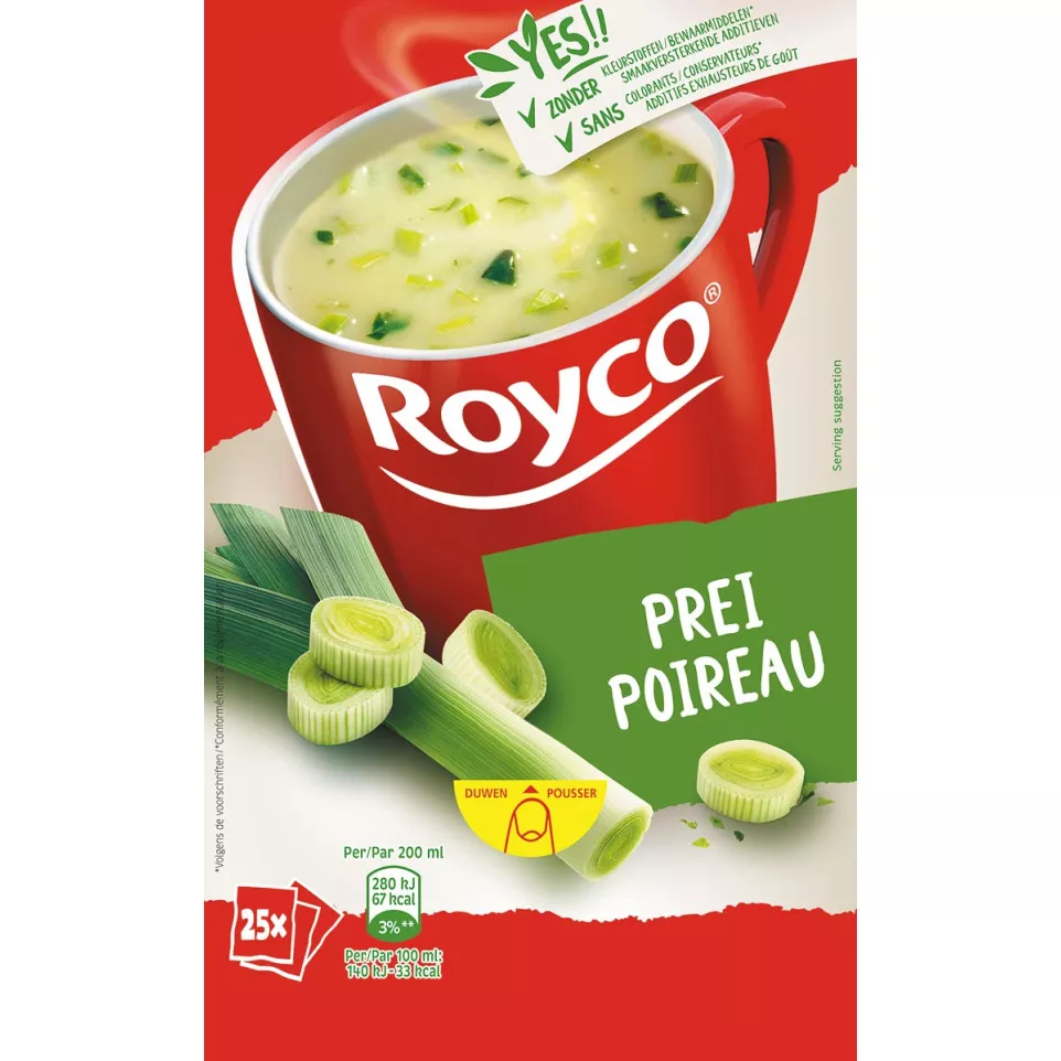 Royco Minute Soup poireau, paquet de...