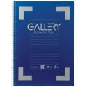 Gallery cahier à reliure spirale Traditional A4, 4 trous, quadrillé 5 mm, couleurs assorties, 160 pages