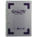Gallery cahier à reliure spirale Traditional A4, 4 trous, quadrillé 5 mm, couleurs assorties, 160 pages