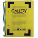 Gallery cahier à reliure spirale Traditional A4, 4 trous, quadrillé 5 mm, couleurs assorties, 160 pages