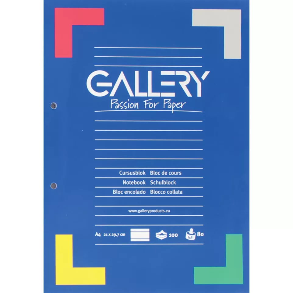 Gallery Ruled Notepad, 80 gsm Paper