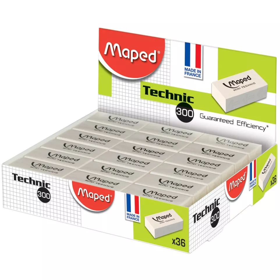 Maped gum Technic 300, mini, wit
