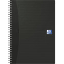 Oxford Office Essentials spiraalschrift, 180 bladzijden, ft A4, gelijnd, zwart