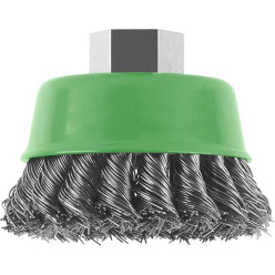Brosse boisseau à fils torsadés en inox Ø75 / pce