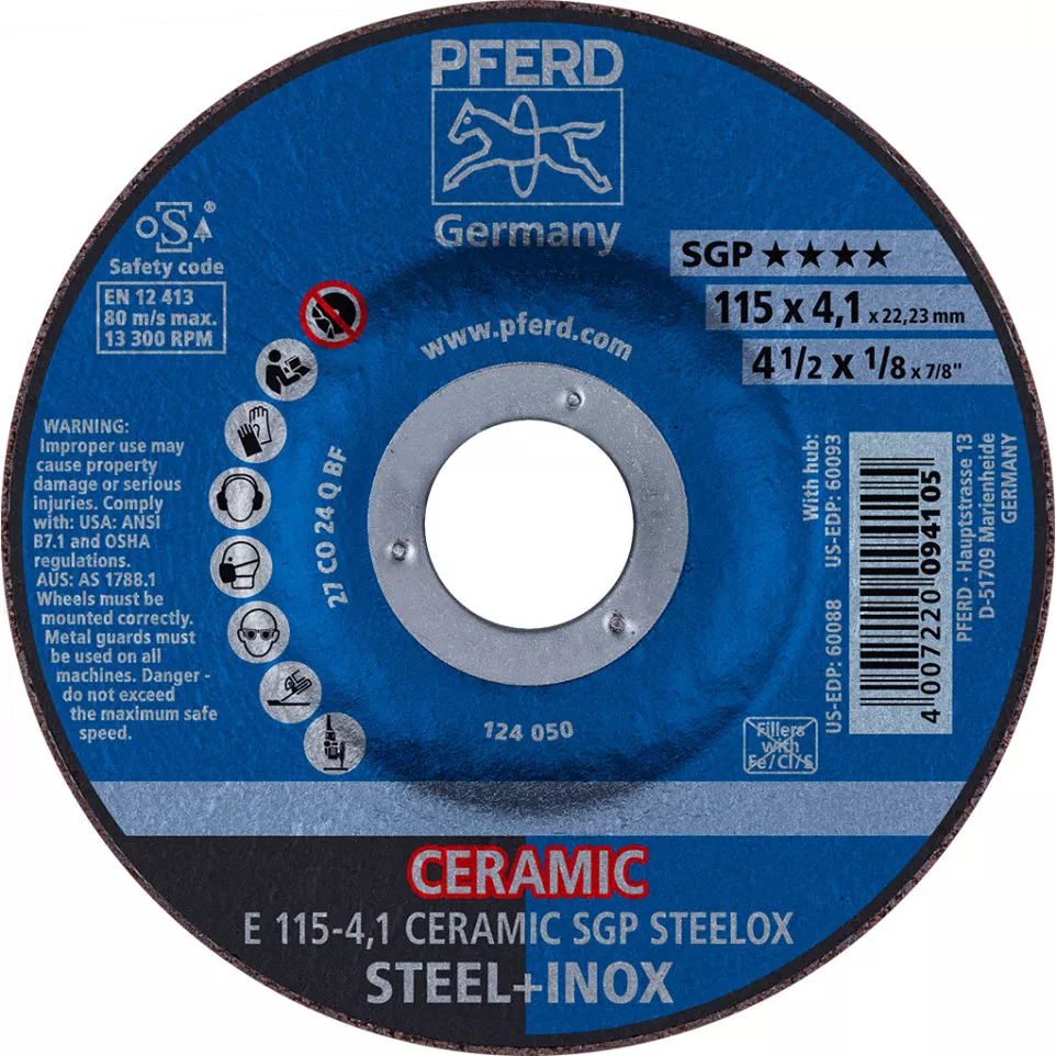 Steelox Pferd slijpschijf type SG -...