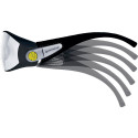 Lunettes polycarbonate monobloc nez intégré branches inclinables / pce
