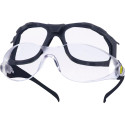 Lunettes polycarbonate monobloc nez intégré branches inclinables / pce