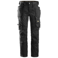 Pantalon poches flottantes stretch noir/noir Snickers 6241 coupe slim 100 / pce