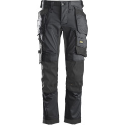 Pantalon poches flottantes stretch gris acier Snickers 6241 coupe slim 54 / pce