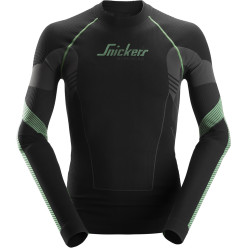 Thermisch T-shirt met lange mouwen - 9425 - zwart - Snickers - XXL / PCE