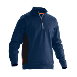 Sweatshirt demi zip bleu marine Practical Line 5401 S / pce