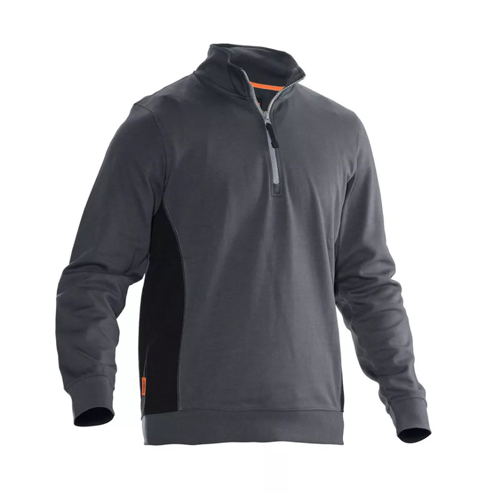 Sweatshirt demi zip gris Practical...