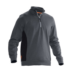 Sweatshirt demi zip gris Practical Line 5401 L / pce