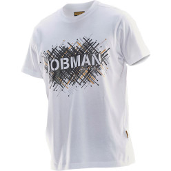 T-shirt Jobman Print Spike wit S / pce