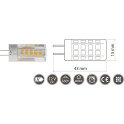 LED G4 3.5W 320 Lumen Warm White Bulb per Piece