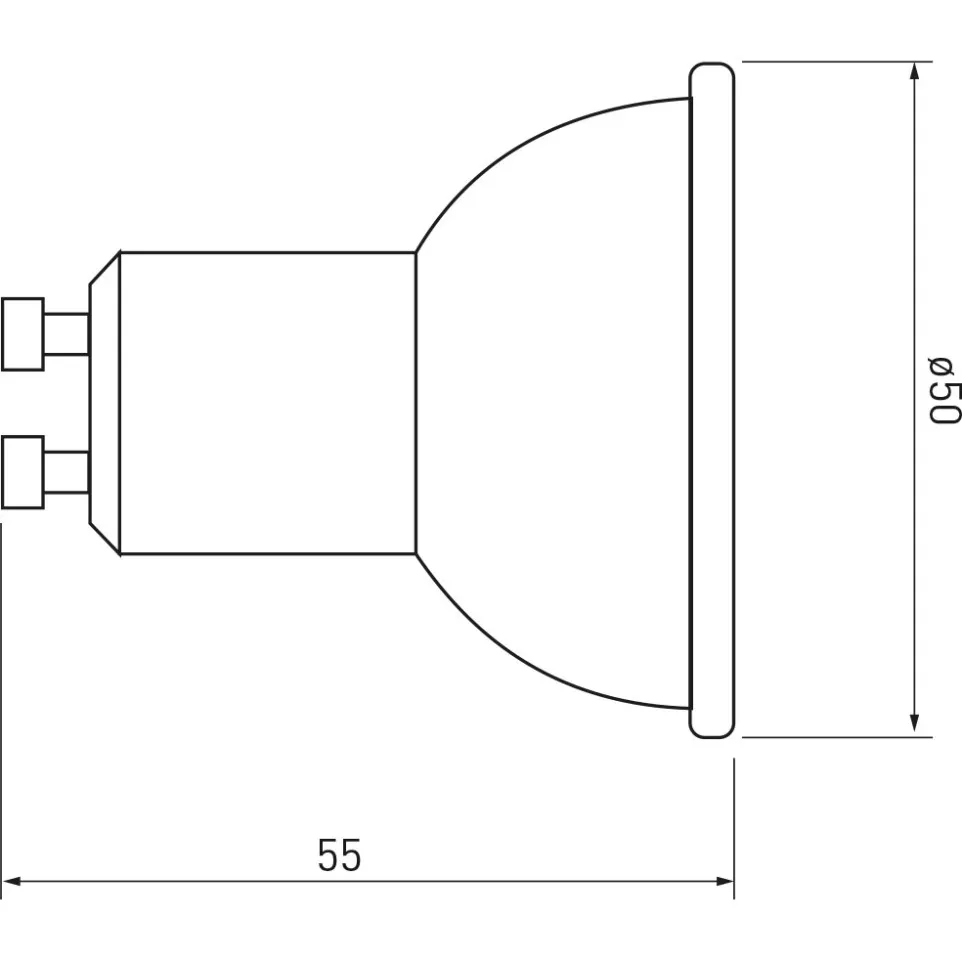 GU10 LED Bulb Frosted Glass 120°...
