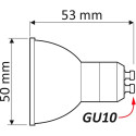 Ampoule LED GU10 blanc froid 5W 450 lm verre mat / pce