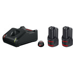 Bosch 12V lader + 2 x 2 Ah...