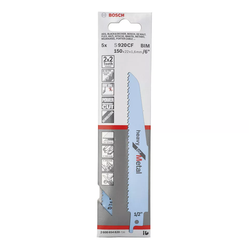 Bosch S 930 CF metaalzaagbladen / 5pce