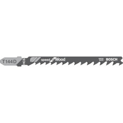 Bosch T144D Jigsaw Blades Speed for Wood 25 Pieces