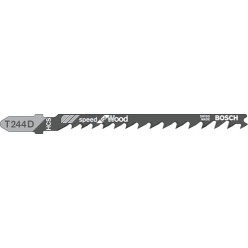 Bosch T244D Jigsaw Blades for Wood, Pack of 5