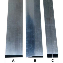 Rechthoekige aluminium strijkliniaal 2000x65x30mm rechthoekig / pce