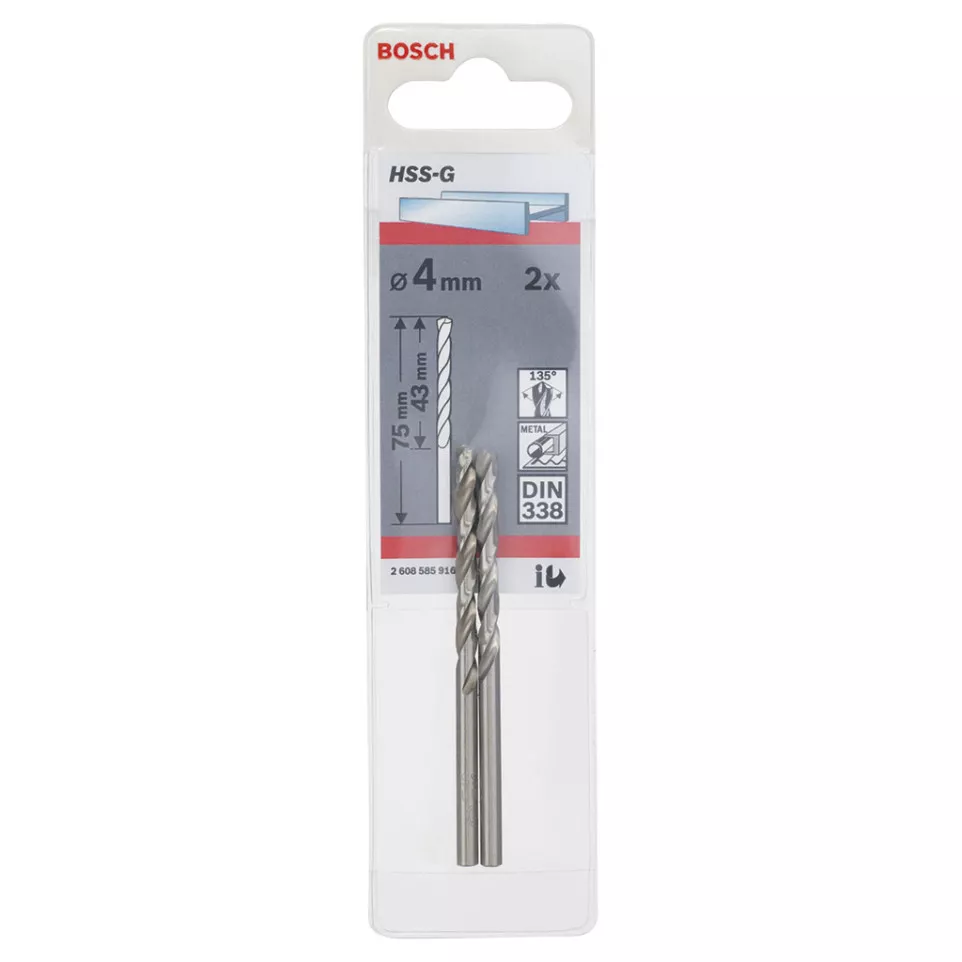 Foret à métaux Ø4mm / 2pce