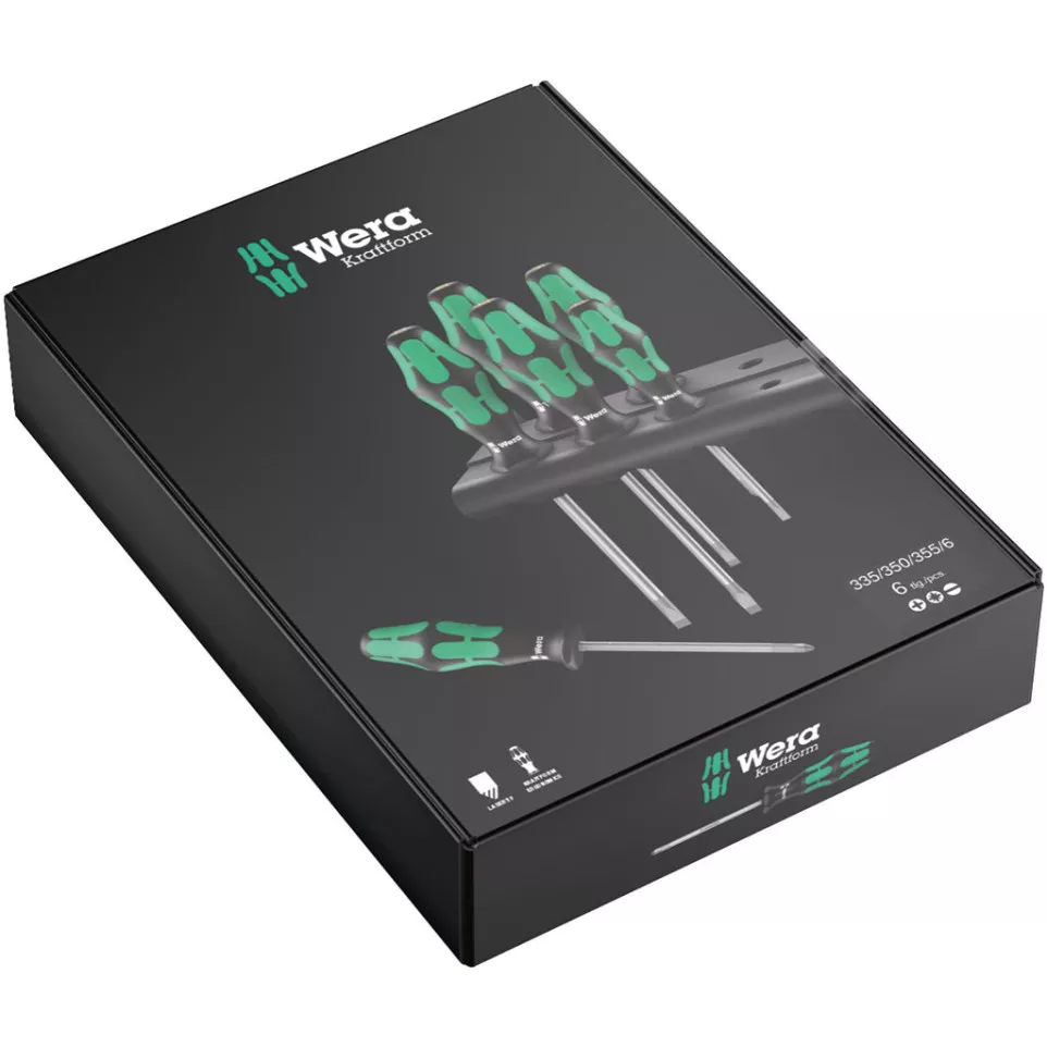 Wera 6 Piece Slotted, Phillips, and...