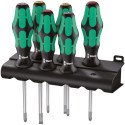 Wera set van 6 schroevendraaiers plat / PH / PZ / pce