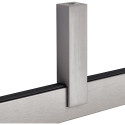 Support intermédiaire à suspendre pour barre rectangulaire inox look brossé / pce