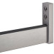 Screw-On Side Bracket for Rectangular Brushed Stainless Steel Wardrobe Rail / pc