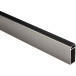 Rectangular Brushed Stainless Steel Noise-Reducing Wardrobe Rail 2 meters / 2m