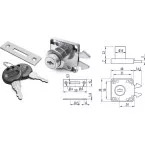 Square Nickel-Plated Hook Lock per piece