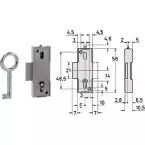 JuNie Deadbolt Lock False Lever 222 Backset 10mm per piece