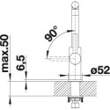 Mitigeur Blanco LANDORA Inox Brossé Bec 360° / pce