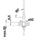 Blanco CANDOR inox ééngreepsmengkraan + 360° uitloop douchette / pce