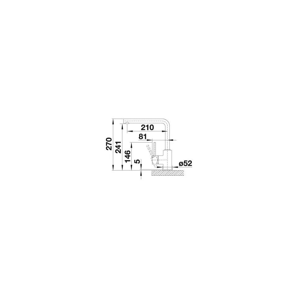 Mitigeur Blanco MILA Chrome Bec droit...