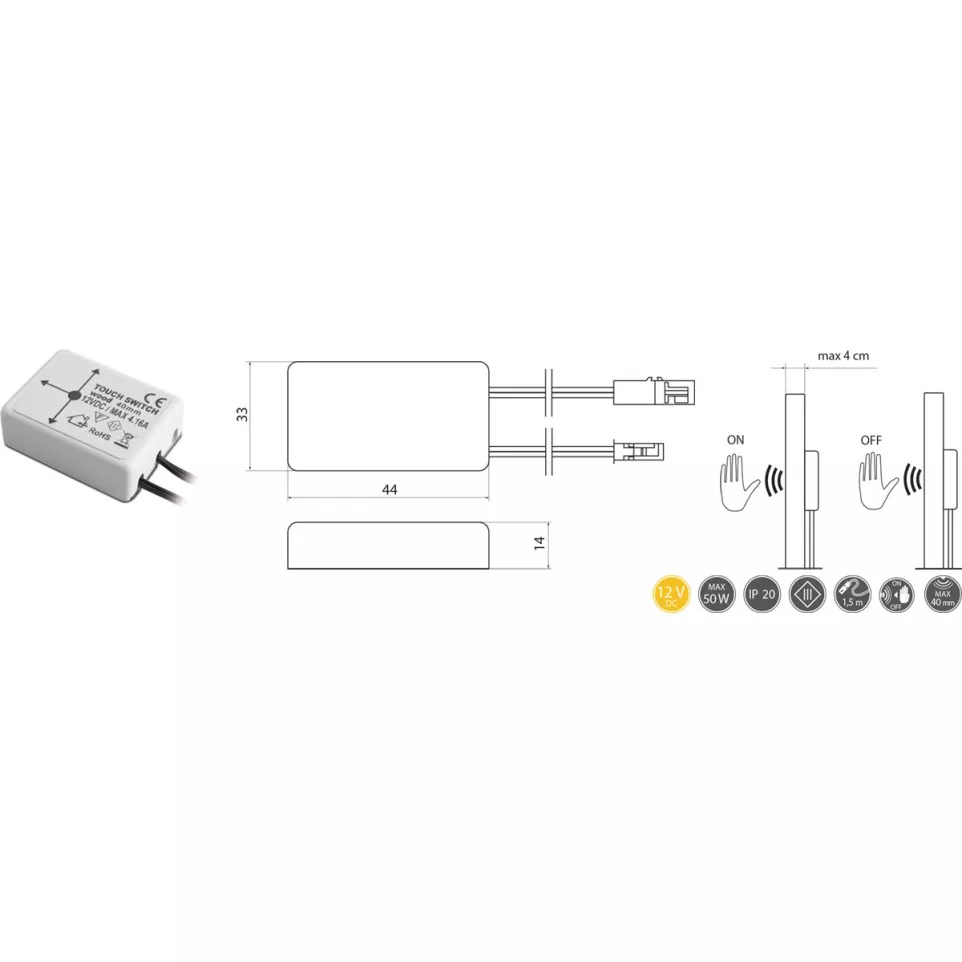 Interrupteur sensor invisible / pce