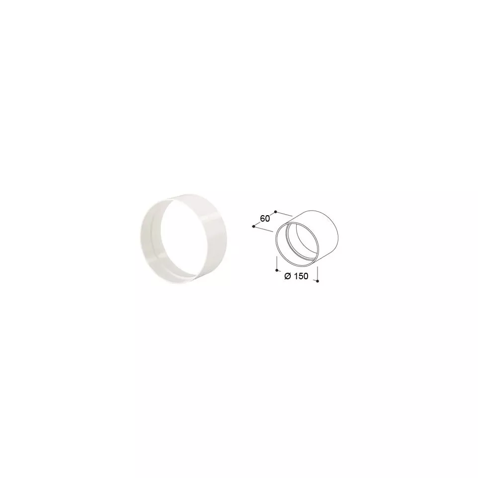 Manchon de raccord tube rond / pce